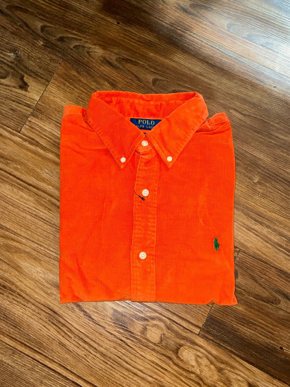 Polo Ralph Lauren Orange Fine Wale Corduroy Shirt